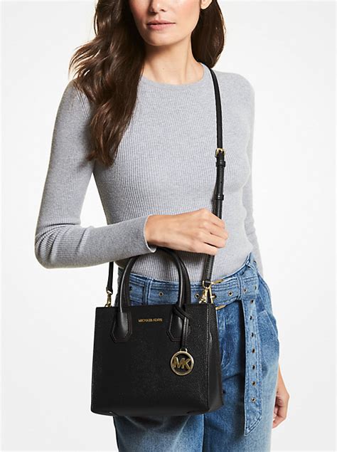 michael kors mercer dome black|Mercer Pebbled Leather Dome Crossbody .